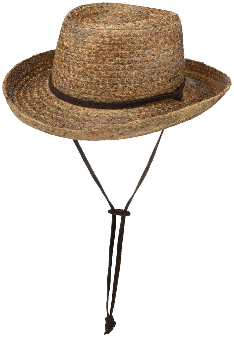 GAMBLER RAFFIA CHINSTRAP STETSON BEIGE