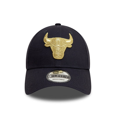 Metallic 9Forty Chi Bulls New Era Navy Gold