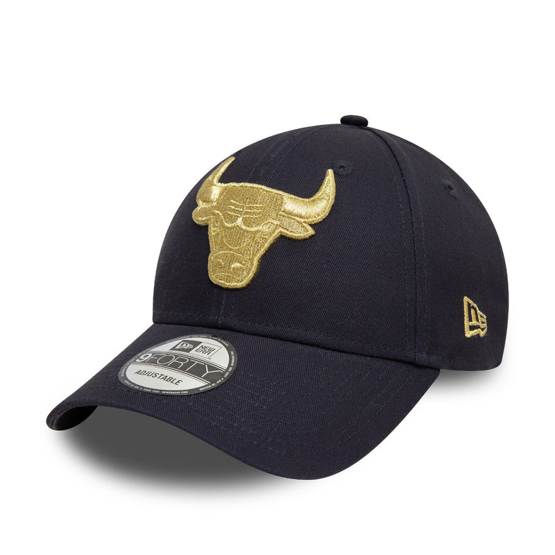 Metallic 9Forty Chi Bulls New Era Navy Gold