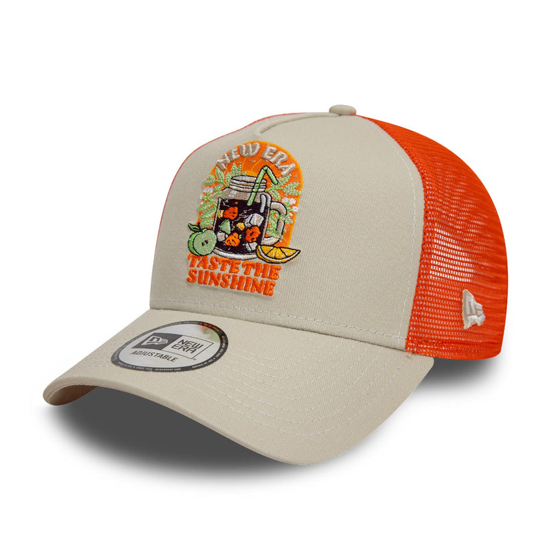 New Era Trucker Cap Summer Patch Orange