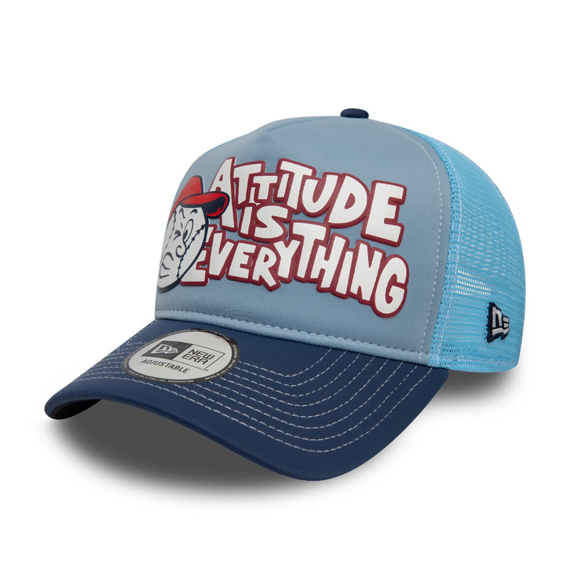 New Era Trucker Cap Graphic Attitude Blau