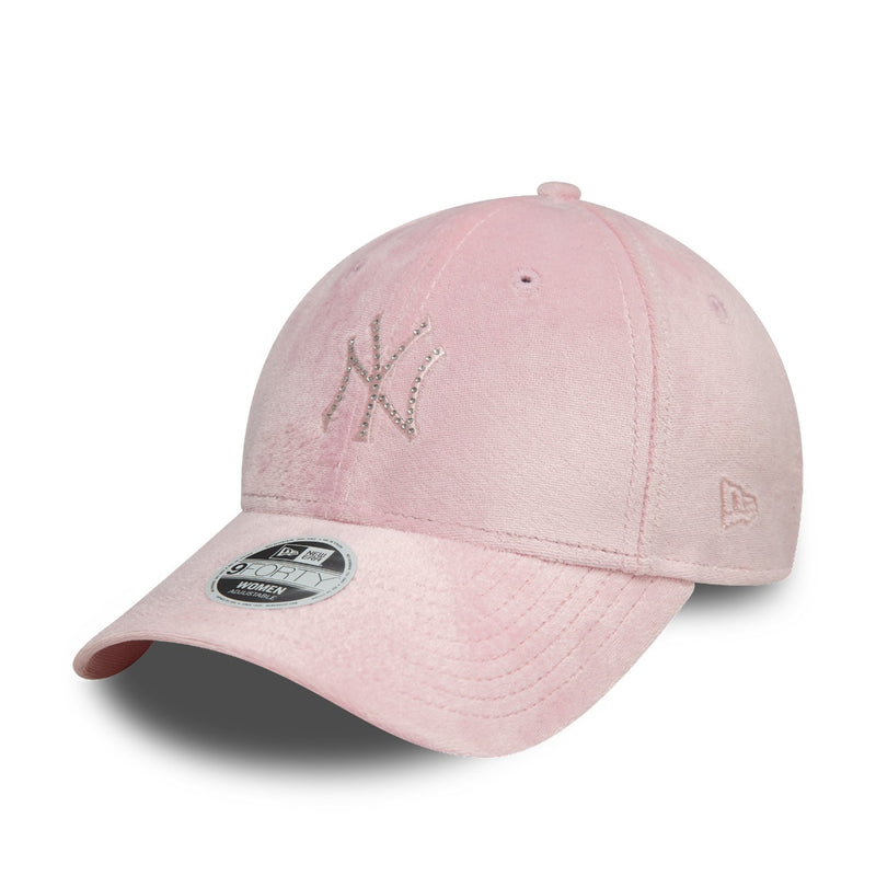 New Era 9Forty NY Yankees Vlevet Rosa