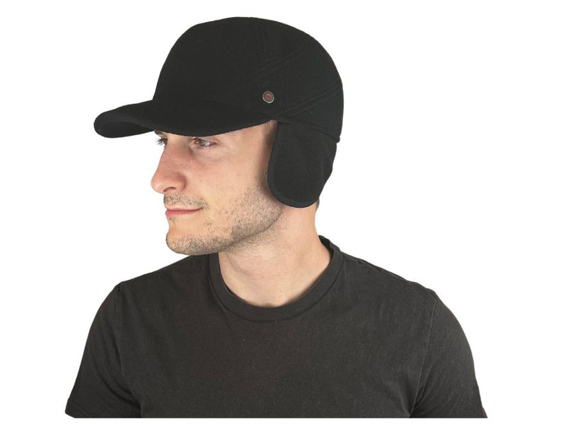 NEW BASECAP WOLLVELOUR TEFLON SCHWARZ