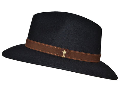 BORSALINO TRAVELLER FELT SCHWARZ 55