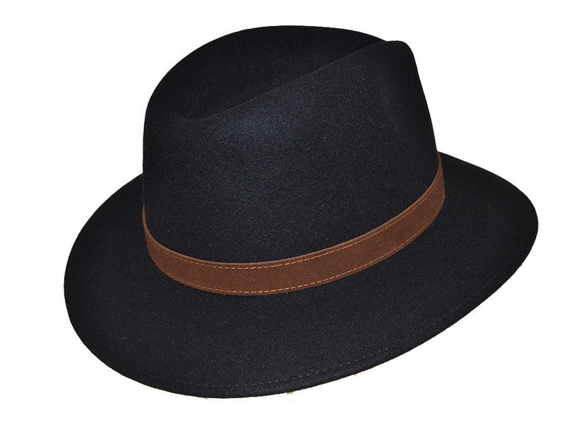 BORSALINO TRAVELLER FELT SCHWARZ 55