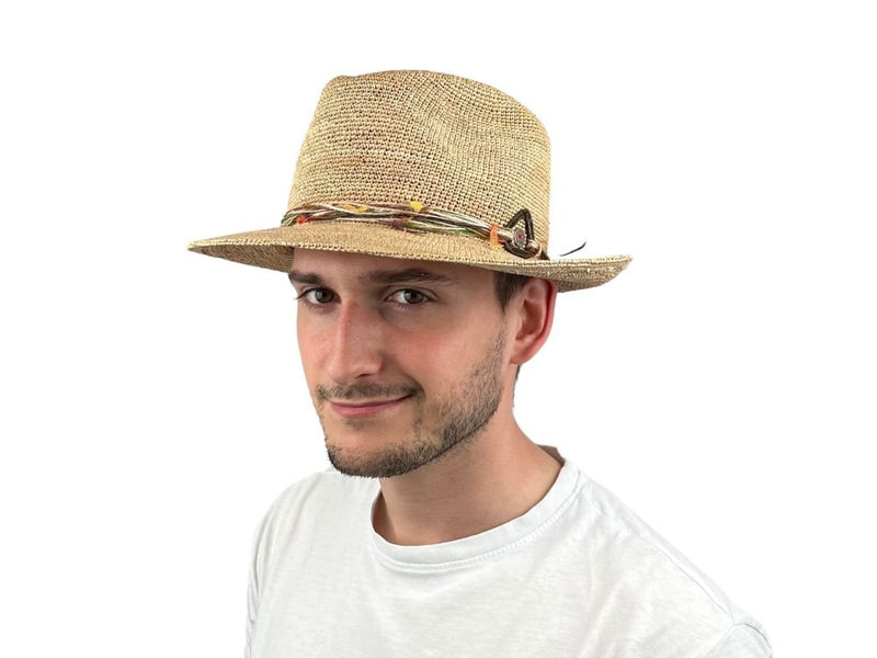 FEDORA RAFFIA NATUR MULTICOLOR - Hut - online.at