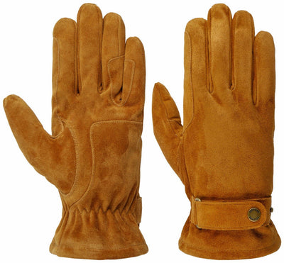 GLOVES COW SUEDE STETSON COGNAC S - Hut - online.at