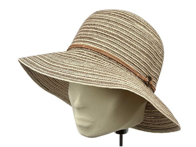 Multicolor Glocke Stripe Breiter Rand Beige - Hut - online.at