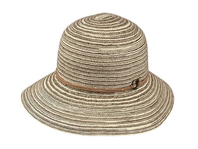 Multicolor Glocke Stripe Breiter Rand Beige - Hut - online.at