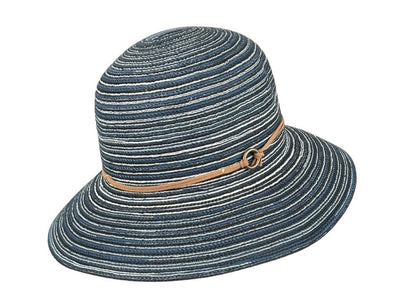 Multicolor Glocke Stripe Breiter Rand Hellblau - Hut - online.at