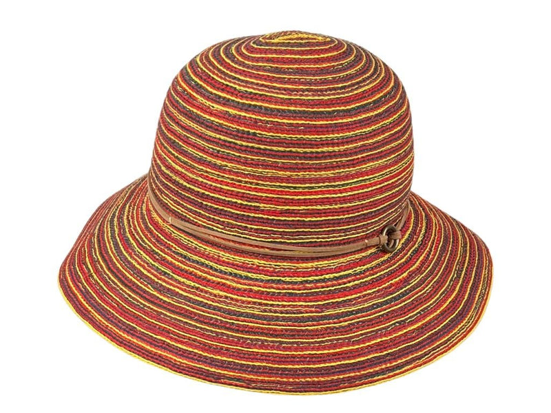 Multicolor Glocke Stripe Breiter Rand Rot - Hut - online.at