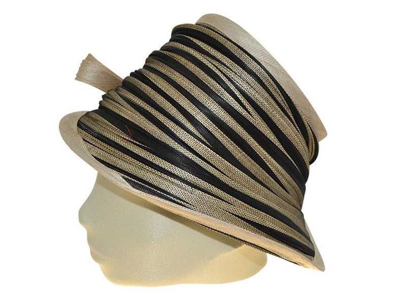 NOMAD HAT STRIPPED POP HAT BLACK BEIGE BEIGE - Hut - online.at