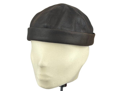 SAILOR SKULLCAP LEDER BULLANI ANTIKBRAUN - Hut - online.at