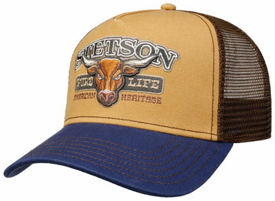 Trucker Cap Bull Stetson Blue Beige - Hut - online.at