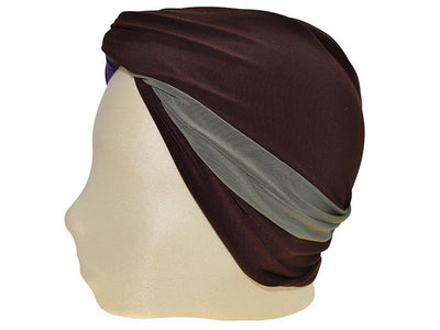 TURBAN C. T. MULTI LILA BRAUN - Hut - online.at