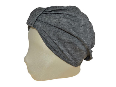 TURBAN UNI LEINEN ANTHRA - Hut - online.at