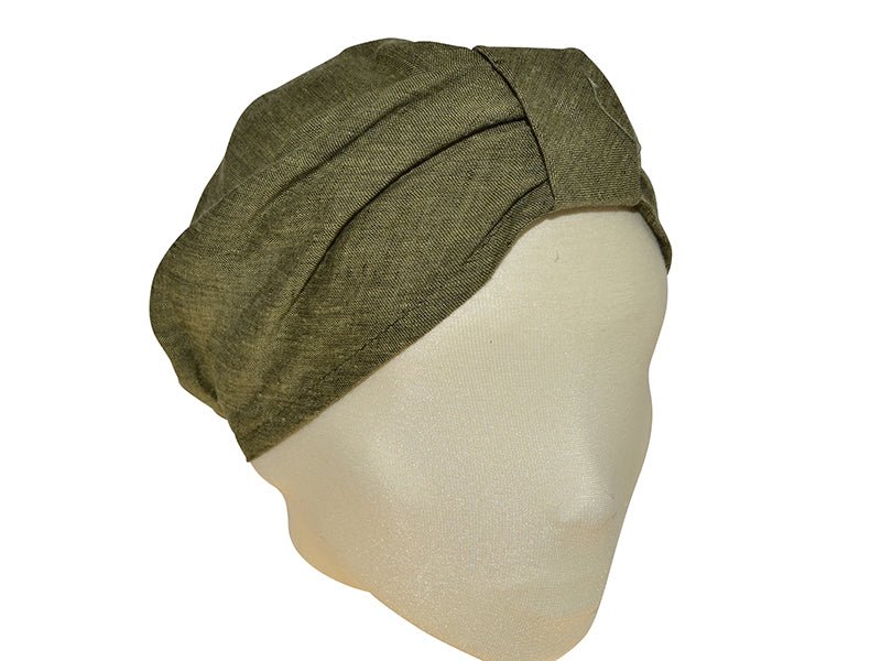 TURBAN UNI LEINEN OLIV - Hut - online.at