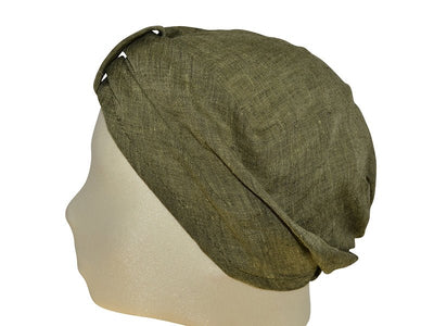 TURBAN UNI LEINEN OLIV - Hut - online.at