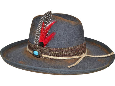 VINTAGE WESTERN HAT MAUERER GRAU S - Hut - online.at