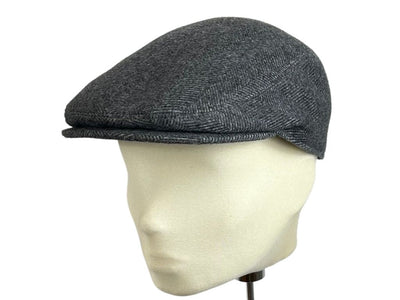 BULLANI CAP 100% CASHMERE HERRINGBONE GRAU - Hut-online.at