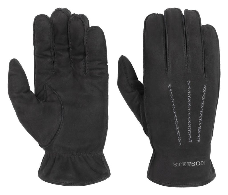 GLOVES GOAT NUBUK STETSON BLACK Art 9497211 - Hut-online.at