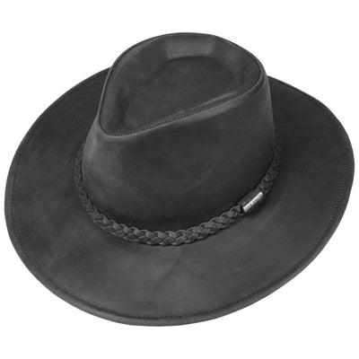 WESTERN BUFFALO LEATHER STETSON SCHWARZ - Hut-online.at